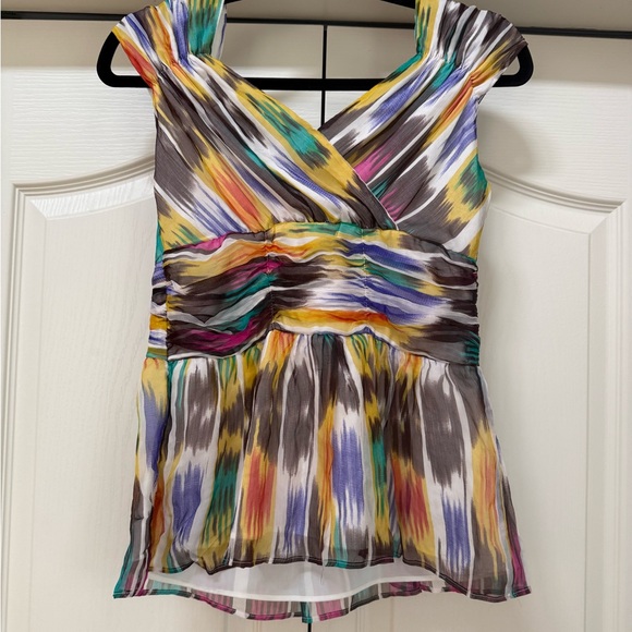 MISSONI | Rhinestone Embellished Multicolour Silk Blouse AS IS - Picture 5 of 6